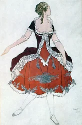 Kostümentwurf für Die Prinzessin Aurora, aus Dornröschen, 1921